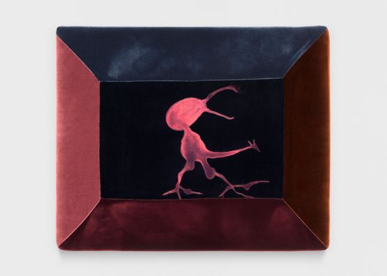 a bird dances where love sleeps by WiedemannMettler contemporary artwork Textile