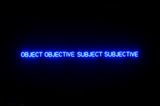 Object and Subject Cobalt Blue by Joseph Kosuth contemporary artwork sculpture