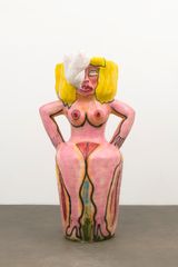 Untitled Large Figure Smoking by Ruby Neri contemporary artwork