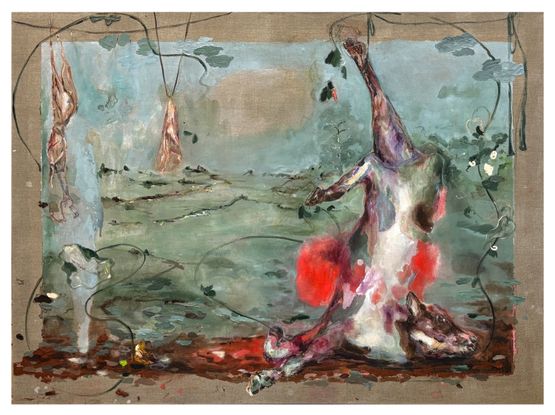 The Milk Train Doesnt Stop Here Anymore by Anna Tuori contemporary artwork Painting