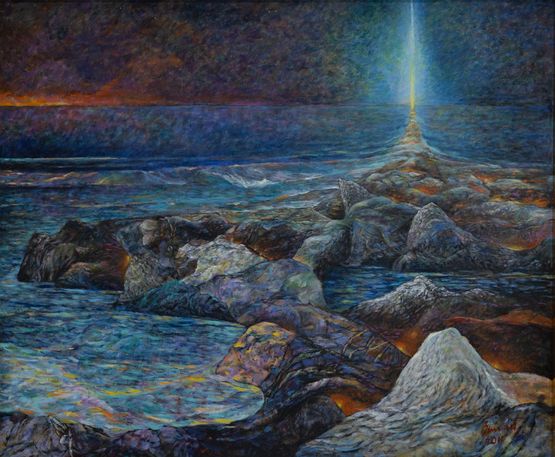 Tsunami  by Bundit Padungvichean contemporary artwork Painting