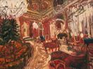 Melancholic Interior The Revolutionary Saloon by Ioana Batranu contemporary artwork Painting