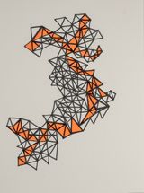Triangles - Composition 11 by Layla Juma contemporary artwork drawing