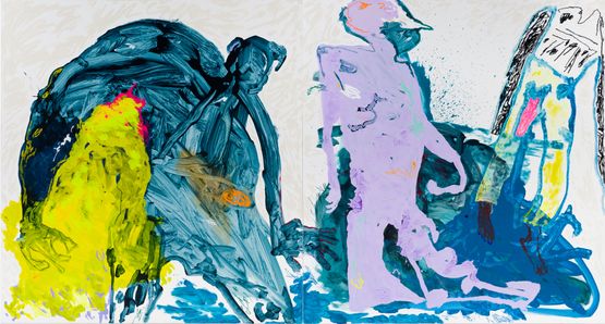 Ill wait for you whilst you walk through water by Tom Polo contemporary artwork Painting