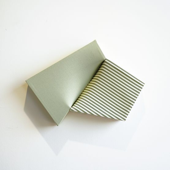 Light Olive Green and Stripes by Nobuko Watanabe contemporary artwork Sculpture