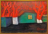 Red Trees by Eldar Gurban contemporary artwork painting