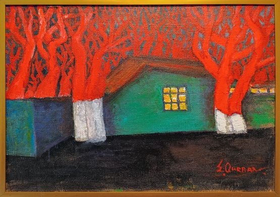 Red Trees by Eldar Gurban contemporary artwork Painting