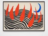 Red Petals Blue Moon by Alexander Calder contemporary artwork works on paper