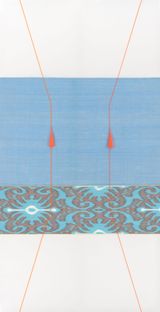 Freyas Path in Dew Light Eistrane. Aus der Serie Sanduhr hourglas by Isabelle Heske contemporary artwork textile