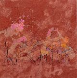 Red Autumn by Gu Gan contemporary artwork painting works on paper