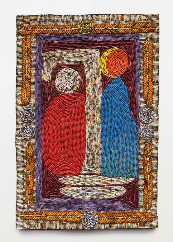 Think Home by Sanaa Gateja contemporary artwork Textile