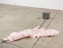 Blow up deployed Tesla Air bag by Alicia Frankovich contemporary artwork Sculpture