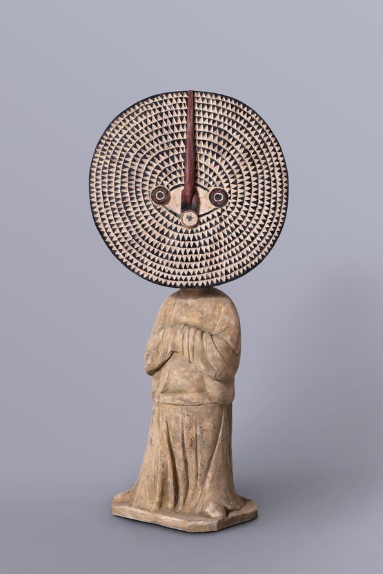 Evolution  Standing Female Attendant Bwa Bobo Mask by Xu Zhen contemporary artwork Sculpture
