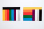 Pair of polychrome painting Colour Group A 1 2 by John Nixon contemporary artwork Painting