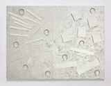 Silver Monochrome Zurich-Melbourne by John Nixon contemporary artwork painting