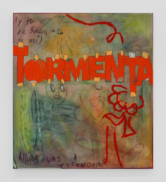 TORMENTA Y tu te burlas de mi ahora vas a entender  STORM And you mock me now you will understand by Nadia Hernandez contemporary artwork Painting