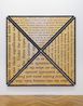Square Gold with 4 Triangles by Bernar Venet contemporary artwork Painting