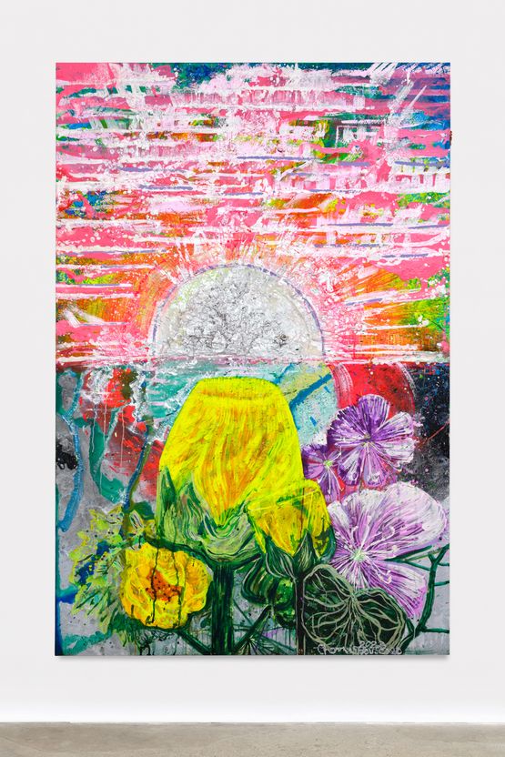 Waking Flowers Sunrise by Thomas Houseago contemporary artwork Painting