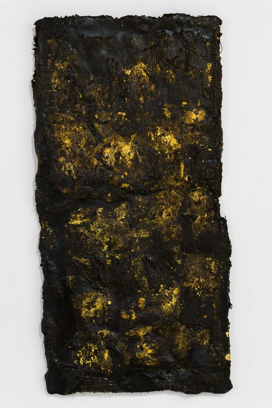 wax tablet gold by Kirtika Kain contemporary artwork Works on Paper