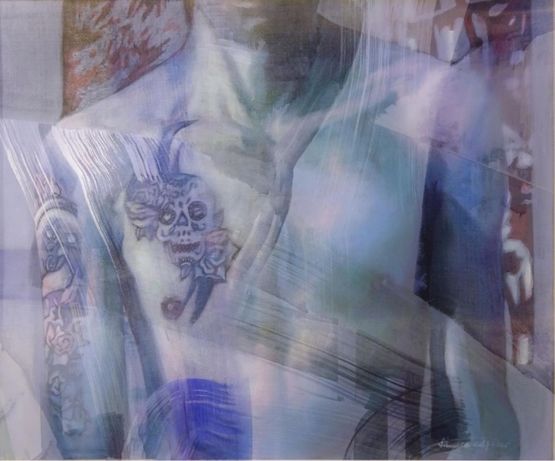 The first tongue II Jeronimo de Aguilar the first interpreter of Heran Cortes. Archive Casachalma File No. 77_20140827-134500220645 from the series Unpublished scenes from the life of Malintzin by Sandra Del Pilar contemporary artwork Painting