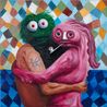 Odd Couple-Loving Couple by Djordje Ozbolt contemporary artwork Painting
