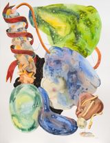 Seascape forest by Ziping Wang contemporary artwork works on paper