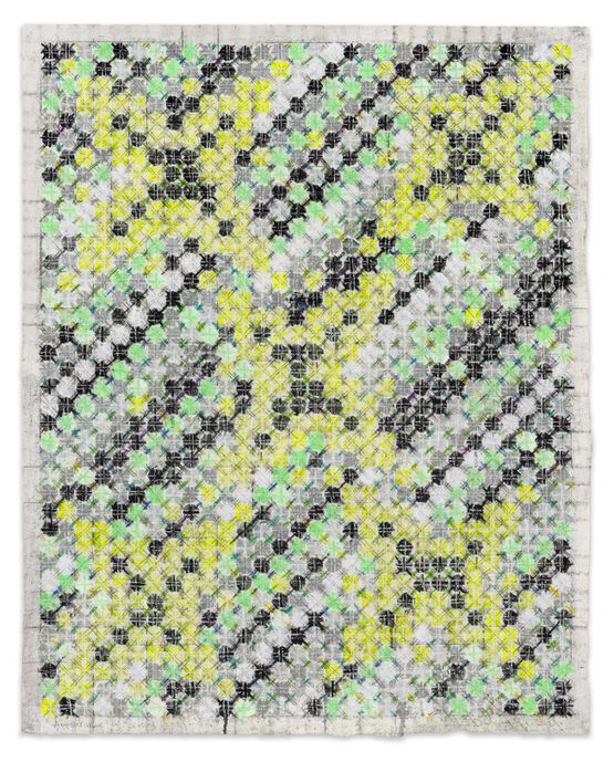 Appearance of Crosses 2021B10 by Ding Yi contemporary artwork Painting