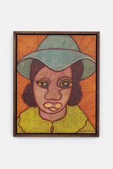 Untitled La dama del sombrero azur by Emma Reyes contemporary artwork painting