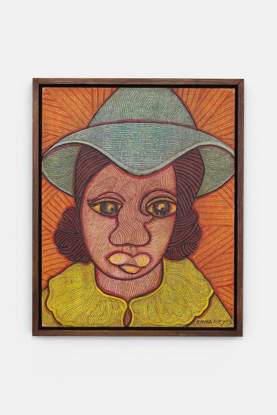 Untitled La dama del sombrero azur by Emma Reyes contemporary artwork Painting