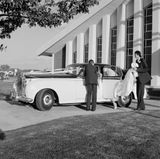 Bride and groom leaving the church of the Apostoliese Geloofsending Parkrand. 197980 by David Goldblatt contemporary artwork photography