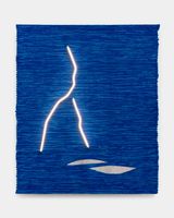 El Relampago azul by Kenia Almaraz Murillo contemporary artwork textile