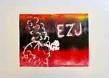 EZJ White Black by Mike Cloud contemporary artwork painting print works on paper
