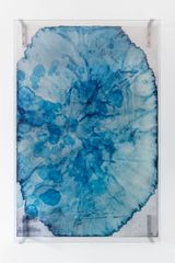 The depth in ice is blue by Janet Laurence contemporary artwork painting
