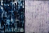 focus icon  bank notebook blue and white by Aditya Novali contemporary artwork painting
