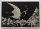 The Gaunt Bird of Famine by Marian Spore Bush contemporary artwork Painting