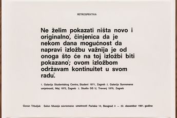 Goran Trbuljak contemporary artist