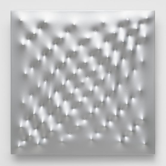 Superficie argento by Enrico Castellani contemporary artwork Sculpture