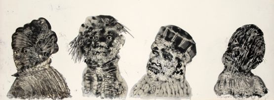 The Human Stain The Oresteia IV by Nalini Malani contemporary artwork Painting