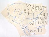 Magazine Clip KM by Rose Wylie contemporary artwork works on paper