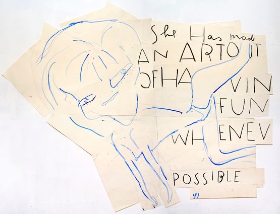 Magazine Clip KM by Rose Wylie contemporary artwork Works on Paper