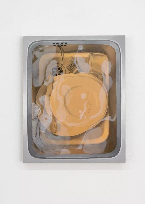 Sink with dishes 11 by Helene Appel contemporary artwork Painting
