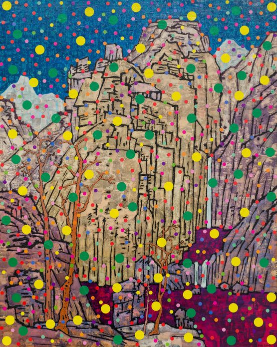 Stippling Landscape by Xue Song contemporary artwork Mixed Media