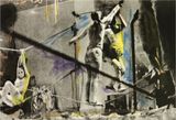 Water Light  Water Needle I by Carolee Schneemann contemporary artwork painting