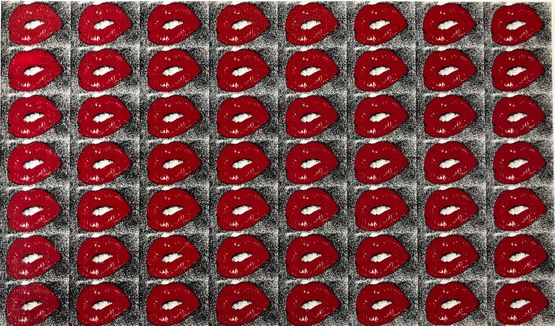 Lips Black and Red by Daido Moriyama contemporary artwork Painting