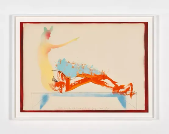 Girl long legs 3 by Alessandro Pessoli contemporary artwork Works on Paper