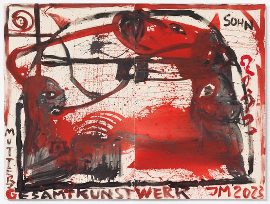 KAMPFPOST PONY by Jonathan Meese contemporary artwork Painting