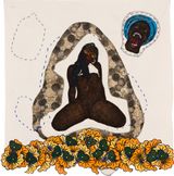 Honour with love by Pierre Mukeba contemporary artwork painting textile