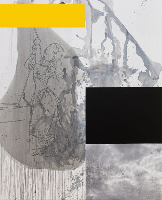 Tres lavanderas Black by Juliao Sarmento contemporary artwork Painting