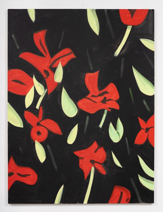 Carnations 2 by Alex Katz contemporary artwork Painting