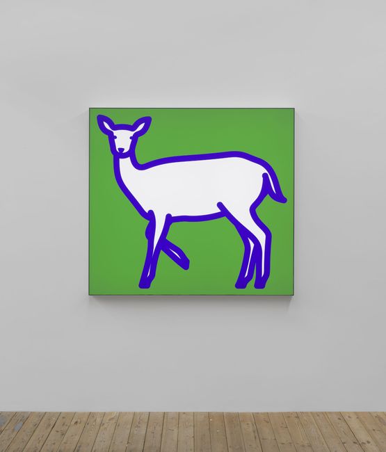 Deer 1. by Julian Opie contemporary artwork Sculpture